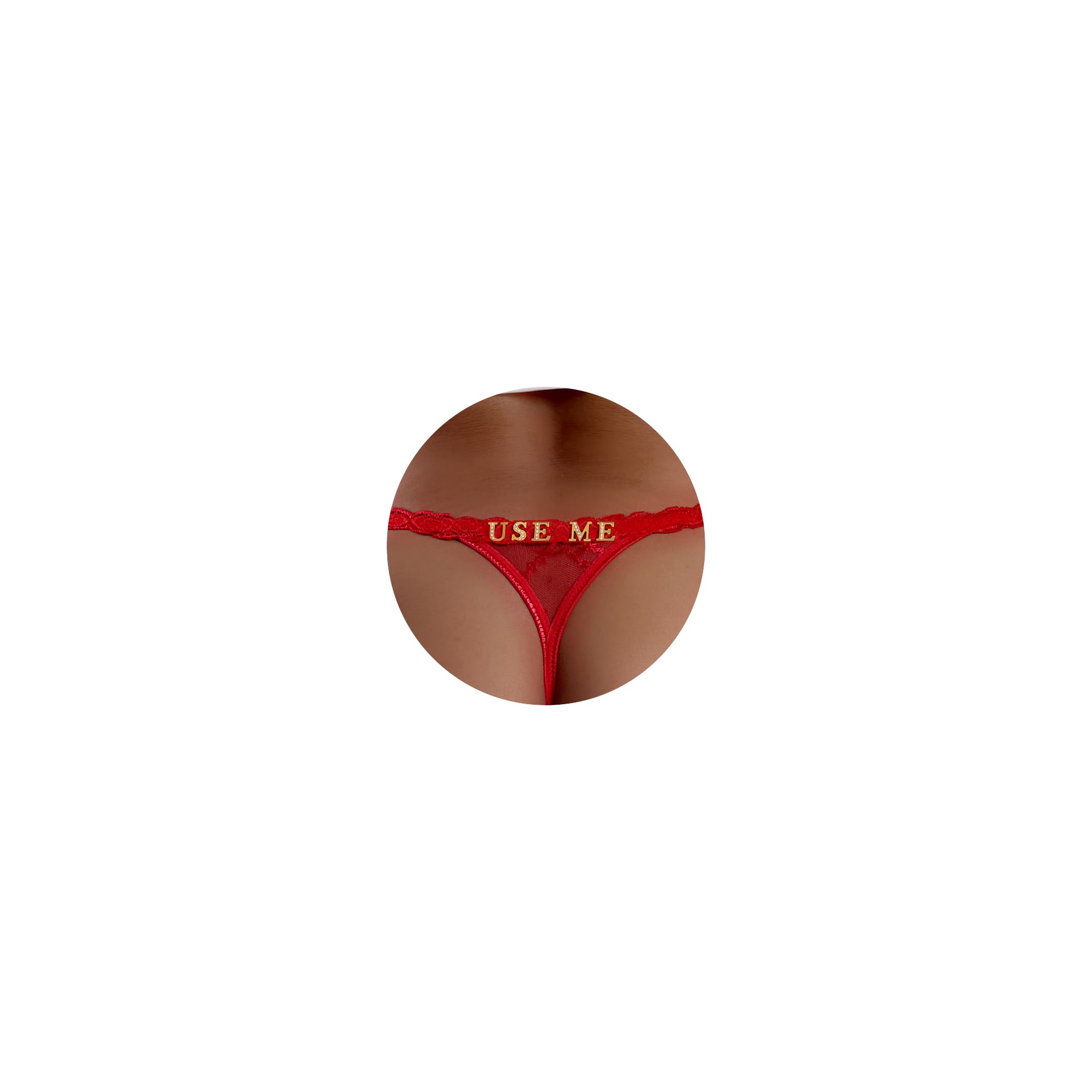 Sexy Underwear for Women Lace Panties Sexy Thong with Funny Rhinestone Letters for Couple Gifts