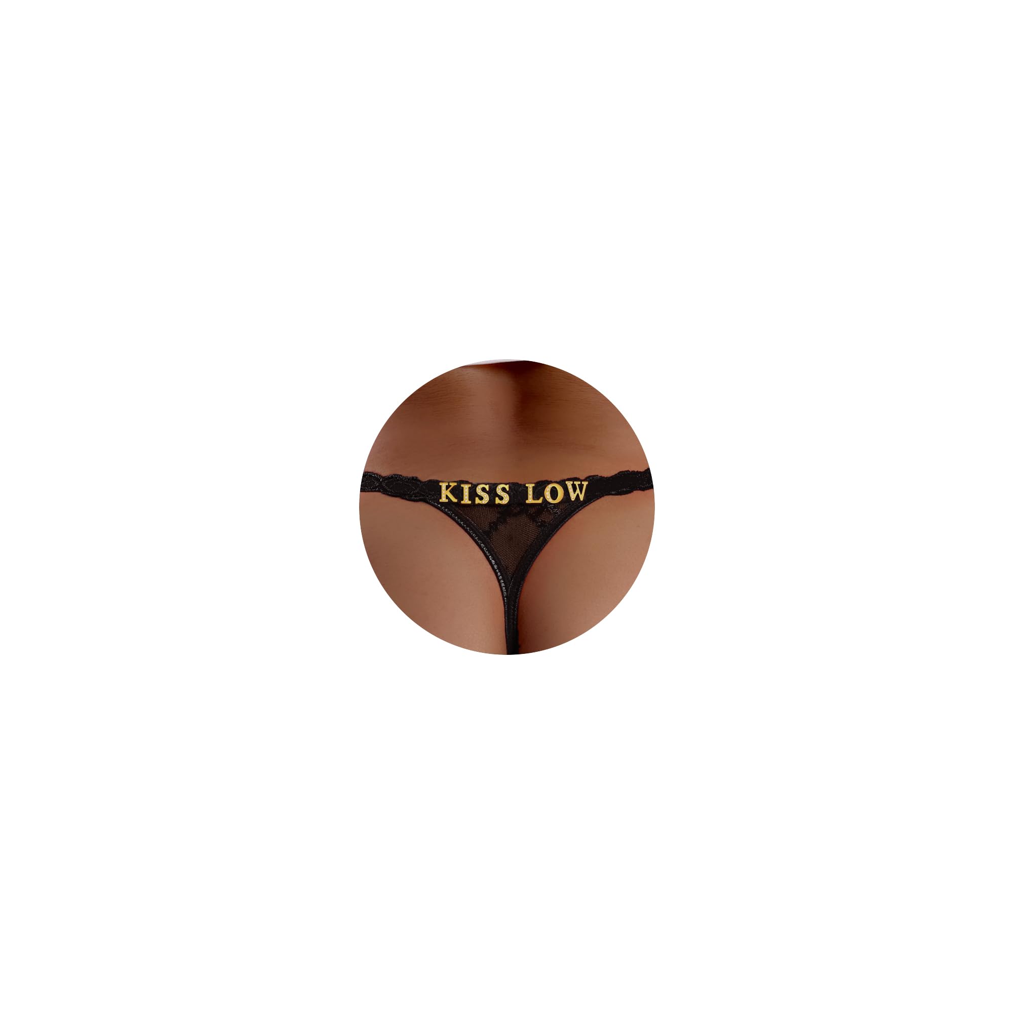 Sexy Underwear for Women Lace Panties Sexy Thong with Funny Rhinestone Letters for Couple Gifts