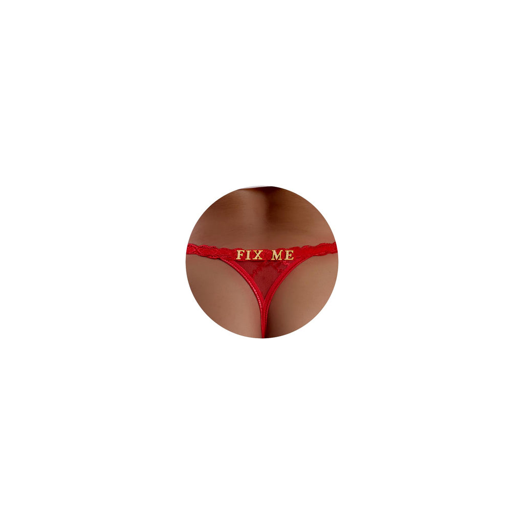 Sexy Underwear for Women Lace Panties Sexy Thong with Funny Rhinestone Letters for Couple Gifts