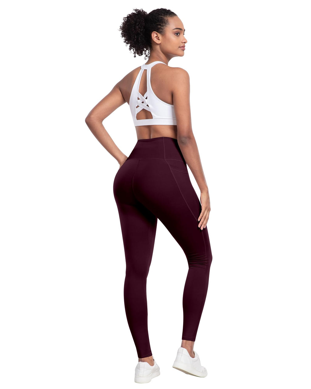 LZYVOO Leggings with Pockets for Women, 6 Packs Soft High Waisted Tummy Control Workout Yoga Pants