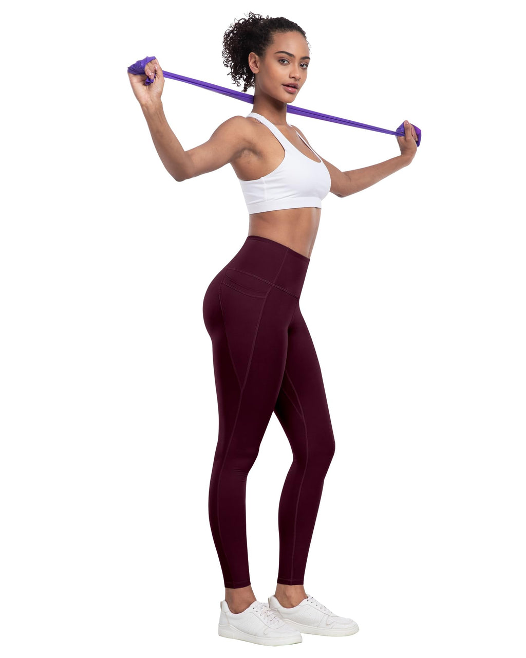 LZYVOO Leggings with Pockets for Women, 6 Packs Soft High Waisted Tummy Control Workout Yoga Pants