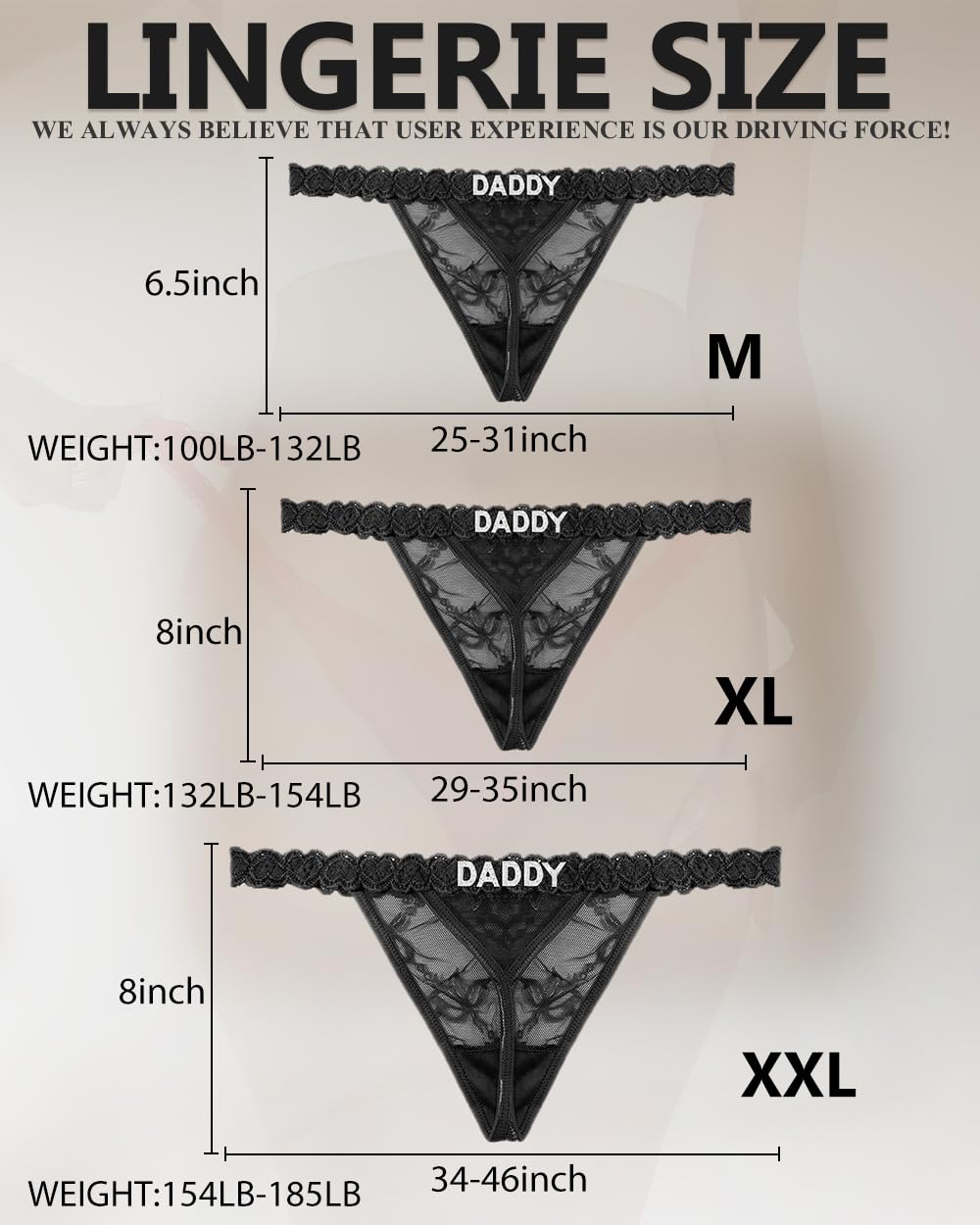 Sexy Underwear for Women Lace Panties Sexy Thong with Funny Rhinestone Letters for Couple Gifts
