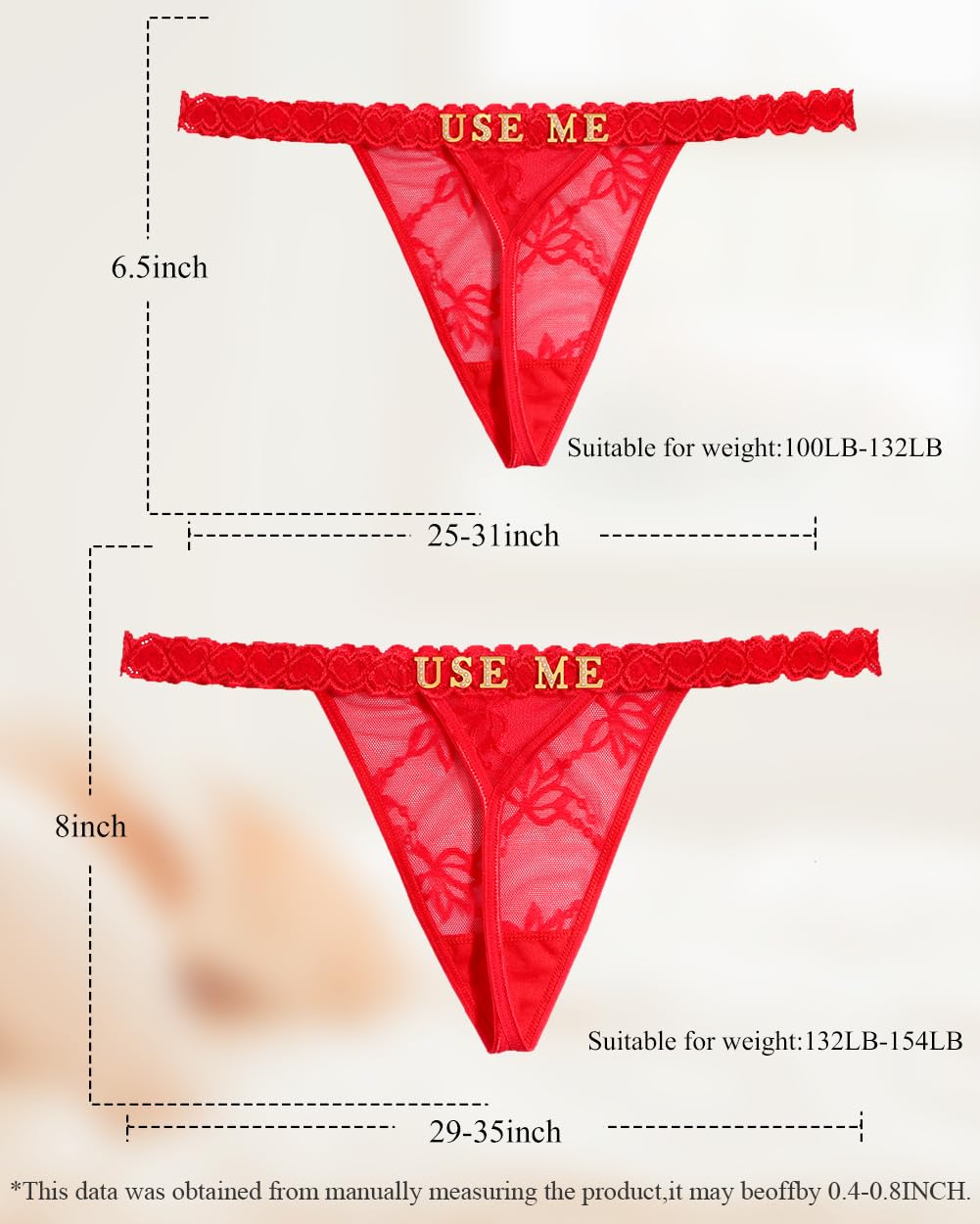 Sexy Underwear for Women Lace Panties Sexy Thong with Funny Rhinestone Letters for Couple Gifts