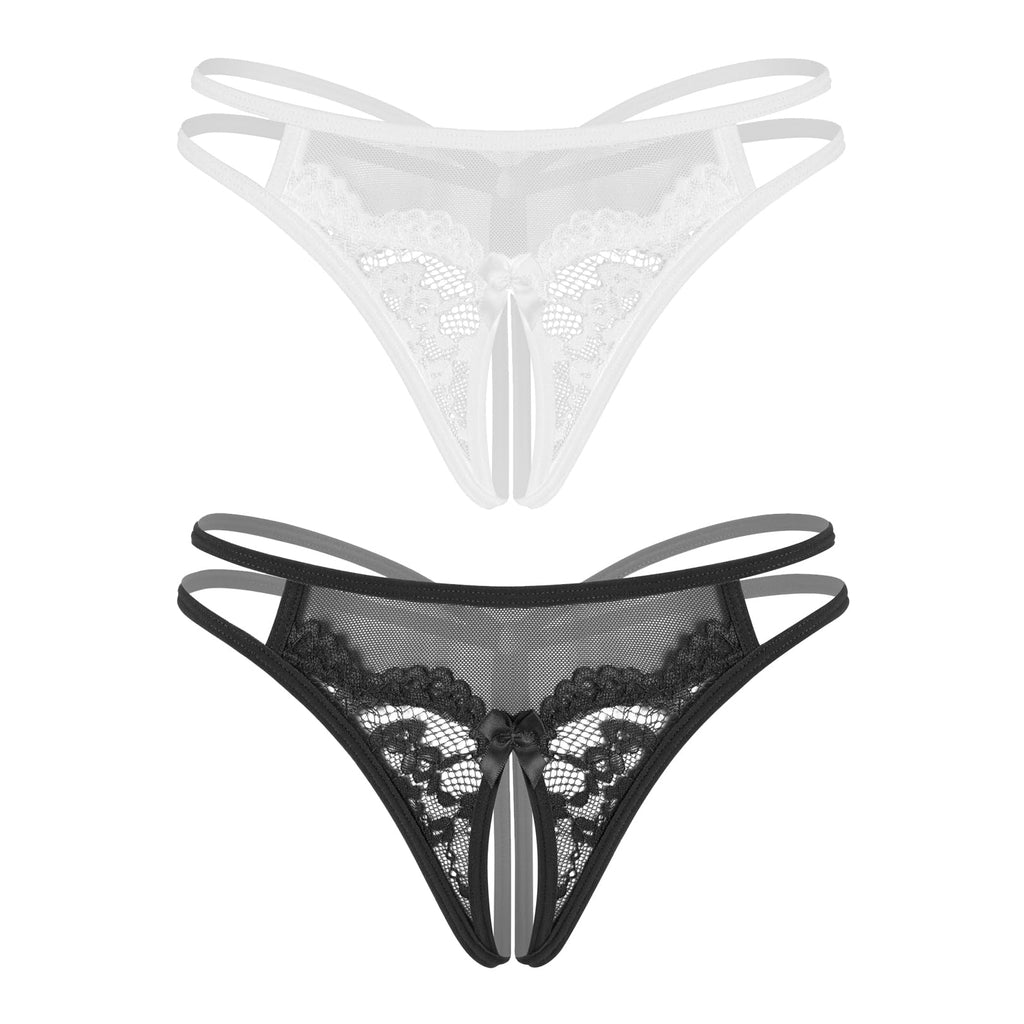 Avidlove Women Lace Panties Floral Lace Briefs Mesh Hollow Out G-String Thongs T-back Underwear 1-4 Pack