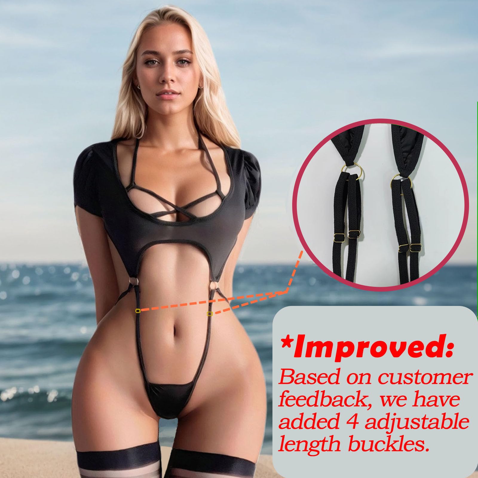 QUSSI lingerie for women sexy slutty，lingerie sets for women sexy naughty, Pure Desire Foreplaying Lingerie Costume for Women