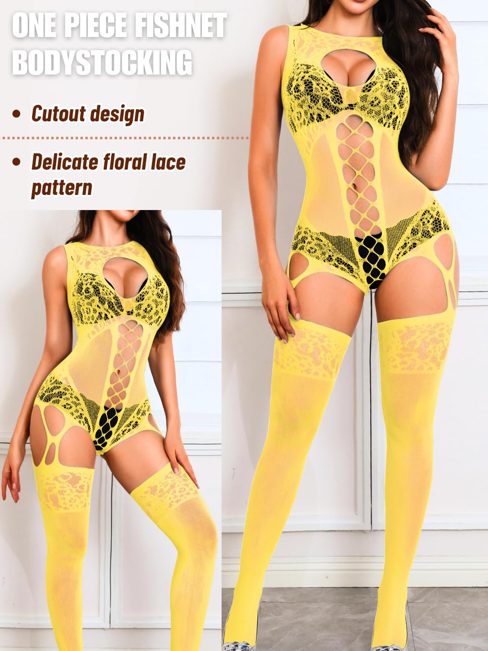 EHSUYAB Women Body Stockings Sexy, Exotic Dancer Fishnets Lingerie Glow Party, Fishnet Bodysuit Rave Outfits Club Plus Size
