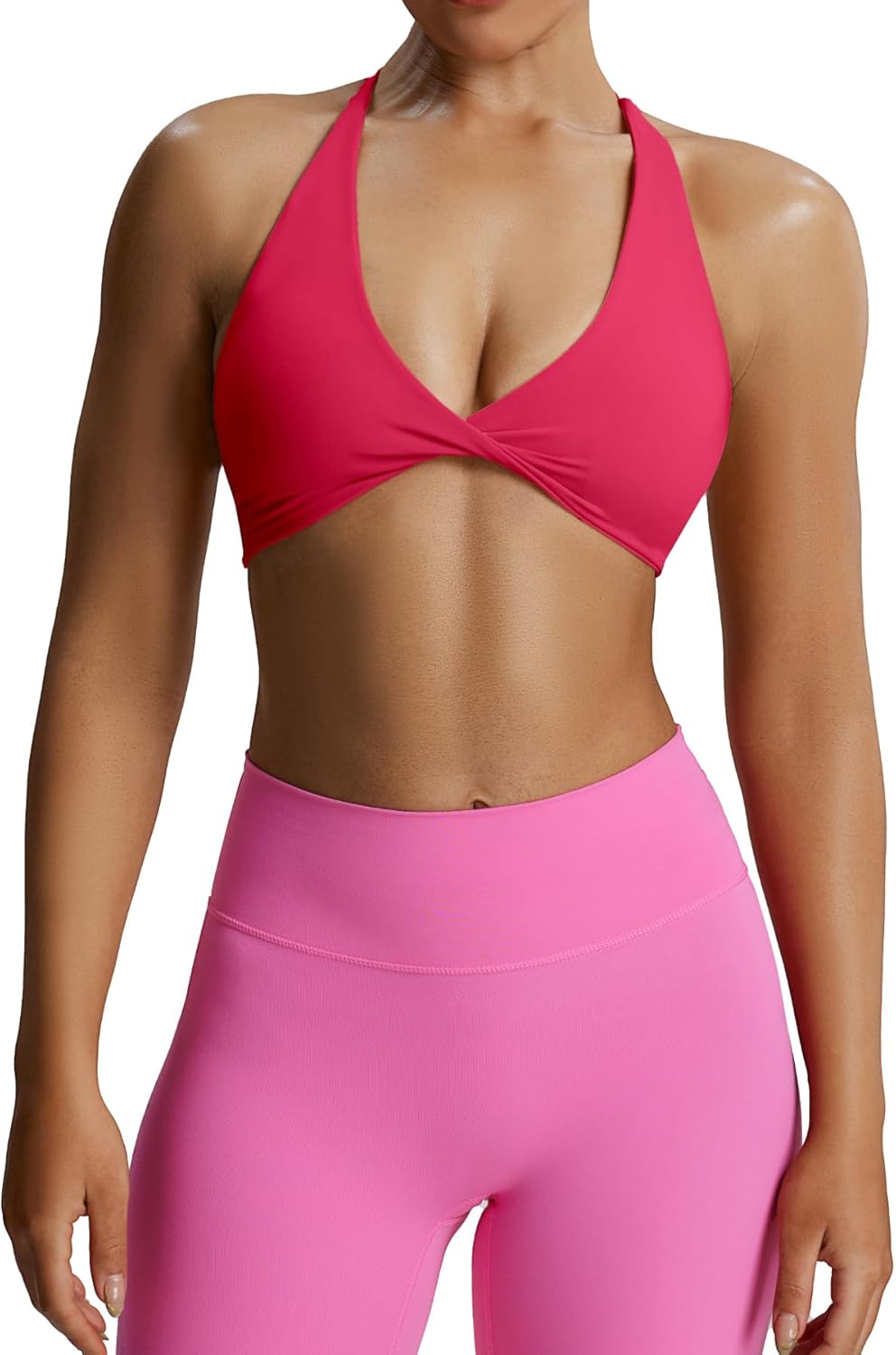 Aoxjox Women's Workout Sports Bras Fitness Metamorph Sienna Twist Bra Yoga Crop Tank