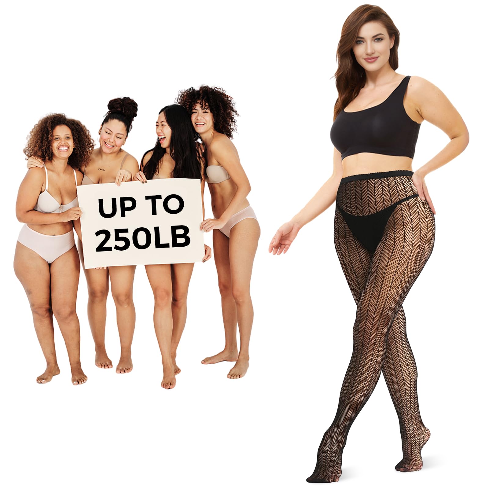 Buauty Womens Patterned Fishnet Tights Lace Black Fish Net Stockings High Waist Floral Pantyhose Gothic Witch Party