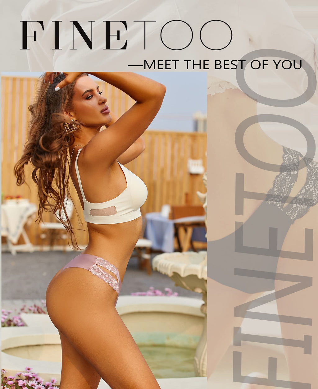FINETOO Seamless Thongs for Women 6 Pack Sexy V-Wasit Womens Underwear No Show T-back Panties for Women