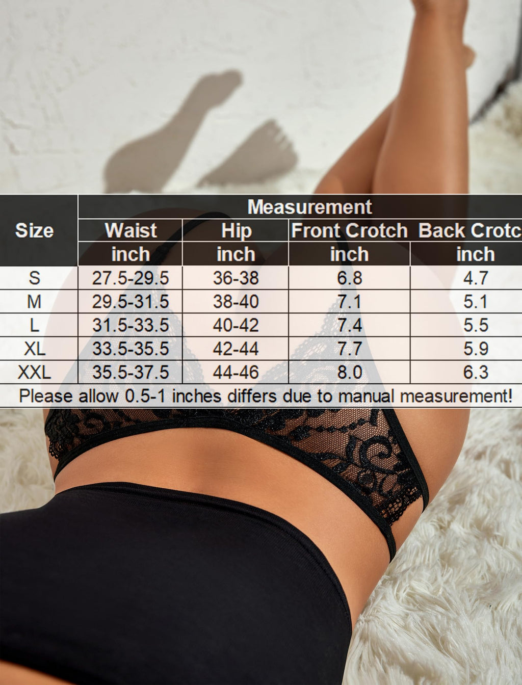 Avidlove Women Lace Panties Sexy Thong Underwear Floral Lace Briefs with Cute Bow Center