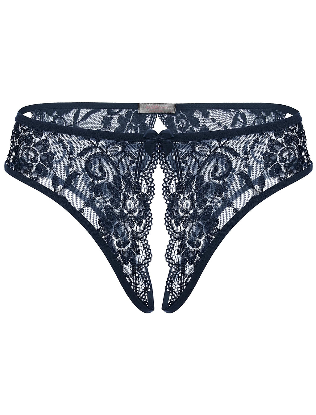 Avidlove Women Lace Panties Sexy Thong Underwear Floral Lace Briefs with Cute Bow Center