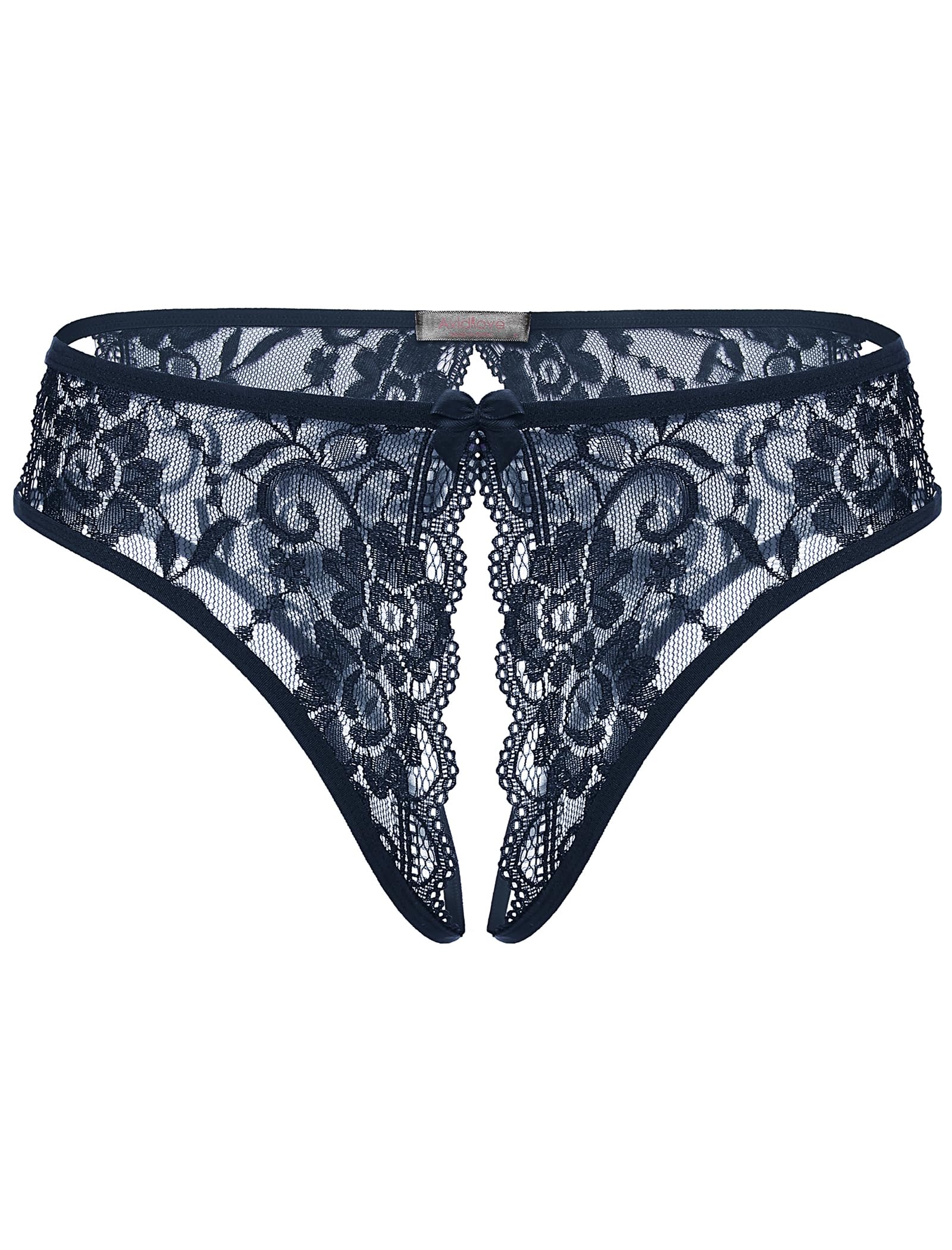 Avidlove Women Lace Panties Sexy Thong Underwear Floral Lace Briefs with Cute Bow Center